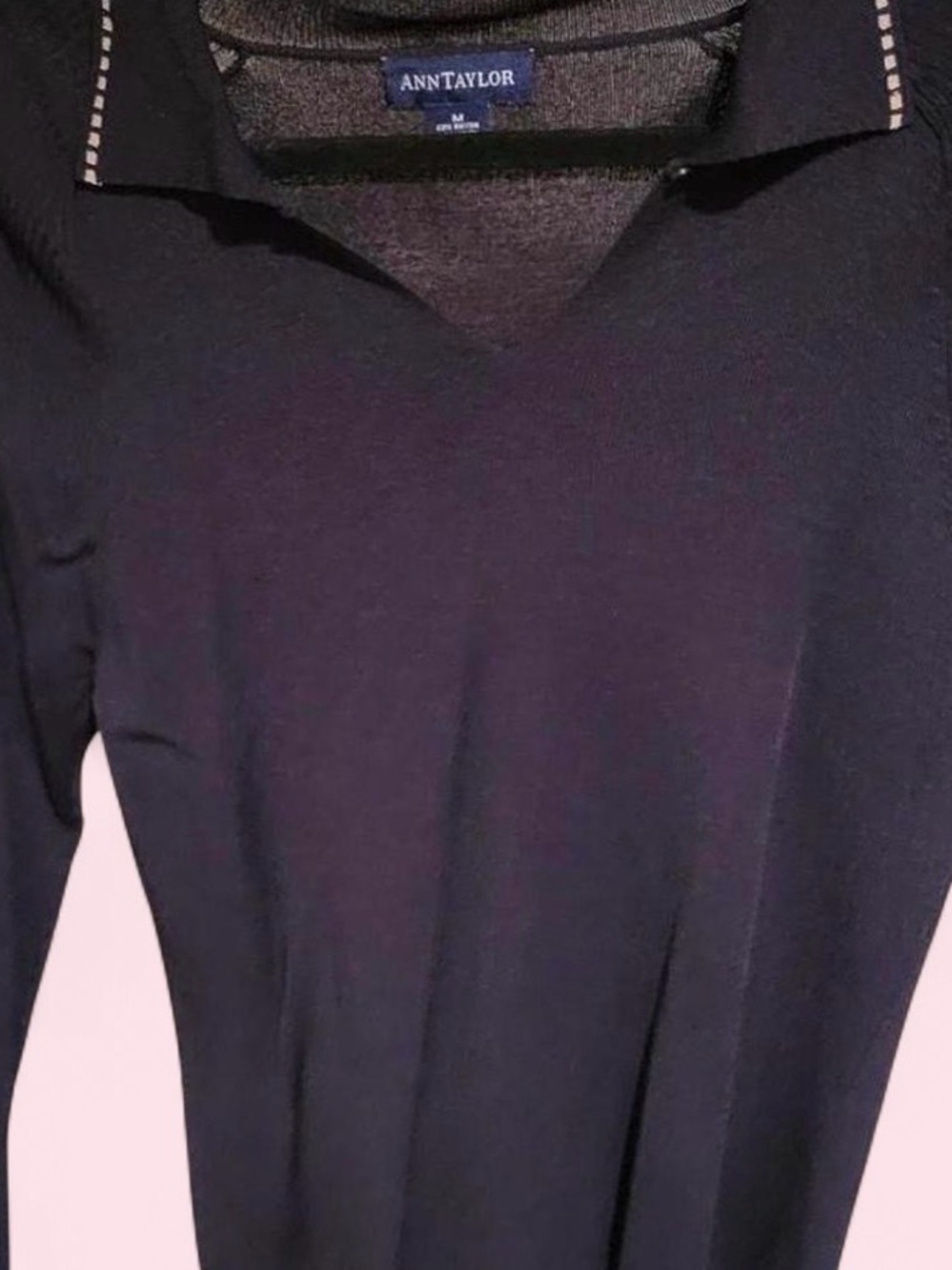 Ann Taylor Black Knit Sweater Top